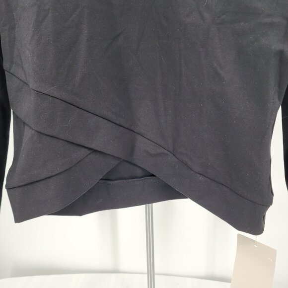 HALARA Crossover Hem Long Sleeve Yoga Top Black Small NWT - Picture 5 of 7